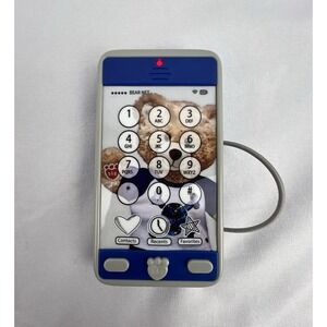 Build a Bear Workshop Blue Toy Cell Phone Accessory Lights Sounds Works BABW
